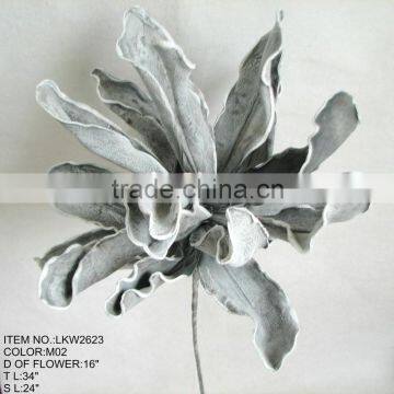 Canton Fair Decorative Artificial Dyed Eva Flower 34" Succulent bush long Stem for Home Decoration