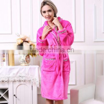 fashion 100%polyester sleepwear ,nightwear ,nightgown ,robe