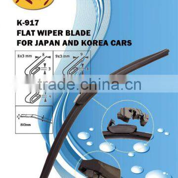 K-917 Flat Wiper Blade, windshield wipers, wiper blade for Japan and Korea cars