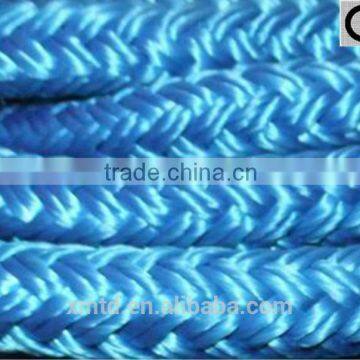 blue double braidced polyester nylon PP mooring rope