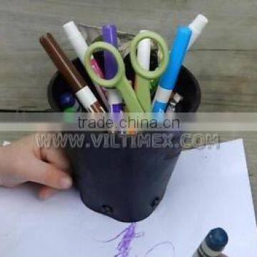 Recycled Rubber Tire Desk-Table Basket - Flower Pot Cup