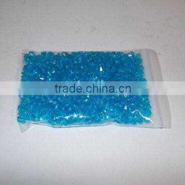 6mm Acrylic Faceted Transparent BICONE Beads - TURQUOISE BLUE