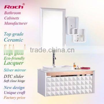 ROCH 8002 New Design Modern Mirror Wood Bathroom Cabinet