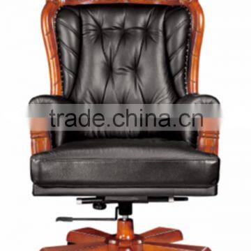 Antique Luxury genuine leather boss chair (FOH-A10)