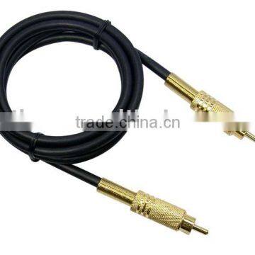 High quality RCA Phono cable Metal RCA Plug to RCA Plug