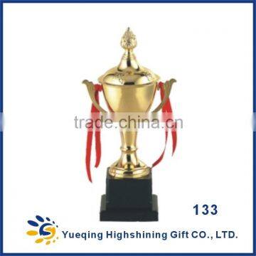 Three Sizes 134ABC Blank Plastic Base Students Gold Plated Trophy photo-3