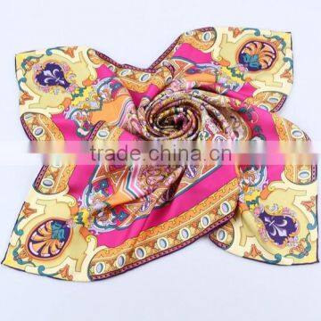 Wholesale printed silk scarf white silk scarf for dying in stock