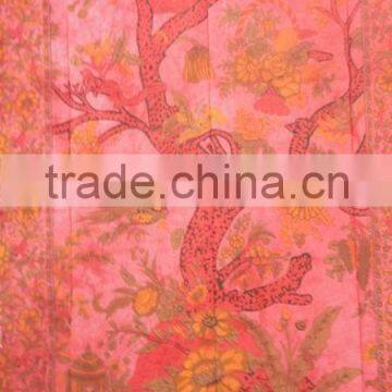 RT-603 Tree Of Life Designer Tapestry Wall Hanging Sanganeri Screen Printed Bedspread, Bed Cover Jaipur Manufacturer photo-3