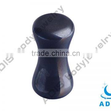Charming Design Wholesale Custom Black Natural Stone Ear Saddle Plug photo-4