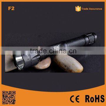 F2 IPX7 Waterproofing XM-L T6 LED 18650 Battery aluminum defend led rechargeable super bright led light