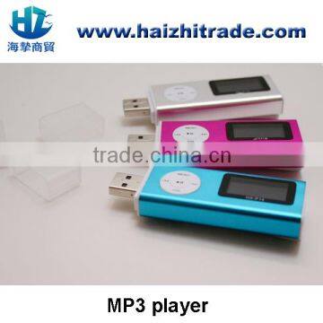 Good quality built in speaker metal clip usb style mp3 player portable