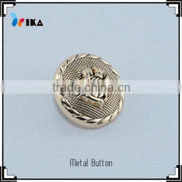 zinc alloy metal sew on button with custom logo