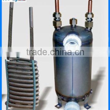 Titanium alcohol evaporator for sea water