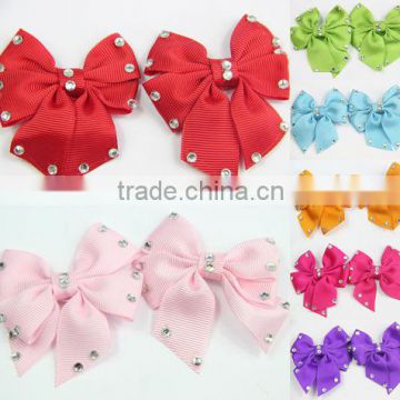 Kids Rhinestone Hair clips Butterfly hair bow CN009