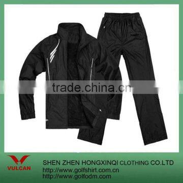 2012 100% polyester black sports coat,sports pants custom