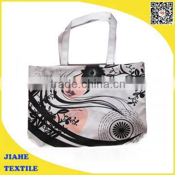 2014 Cotton PVC Coated Shopping Bag With Pocket/pouch and Polyester Lining photo-2