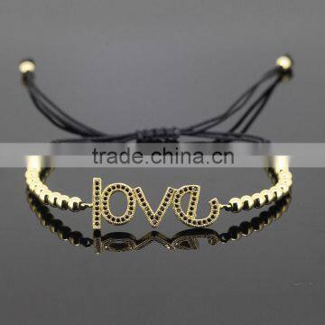 2016 Handcrafted Jewelry 24k New Gold Chain Couple Love Design Beads Boy and Girl Woven Friendship Bracelet