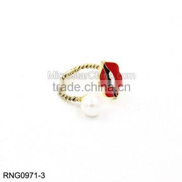 Sexy Korean Style Sliver Lip Ring With Pearl photo-4