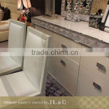 JB14-07 Neo classic solid wood dresser cabinet with crystal decoration from JLC furniture