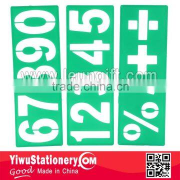 Green plastic Number 0123456789 stencil ruler drawing stencils                        
                                                Quality Choice