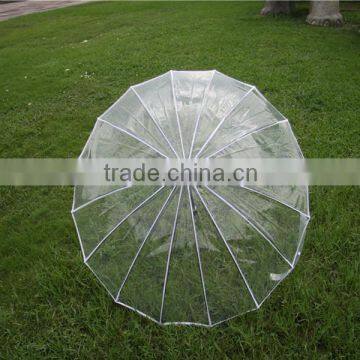 Wholesale market colorful transparent outdoor rain umbrella