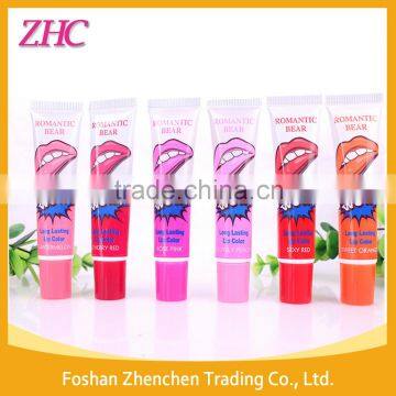 Wholesale wow lips 6color peel off lipstick waterproof lipstick liquid matte lipstick