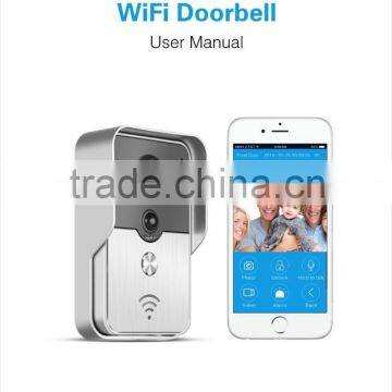 2015 popular wireless record video night view wifi doorbell camera door viewer