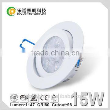 High Quality Aluminum Led Downlight Dimmable 8w 15w Semi Downlight CRI 95 photo-4