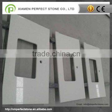 20MM Thickness Kitchen Counter Top Crystal White Quartz