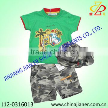 hot sale cool design boy summer clothing set wholesale kids wear