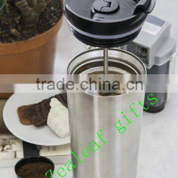 Vacuum flask Insulated French Press Travel Mug Stainless Steel Tumbler