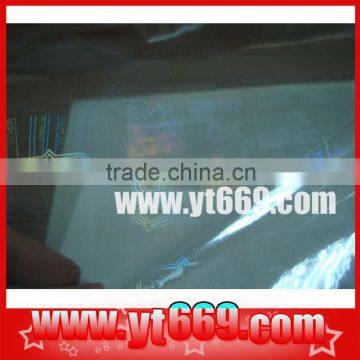 Transparent hologram laser label