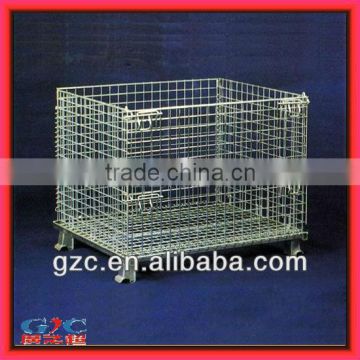 10 Years Life-span Warehouse Storage Cage Foldable Metal Wire Container