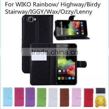 Luxury Flip PU Leather Cover For Frane Wiko Rainbow Highway Birdy Stairway IGGY Wax Ozzy Lenny Wallet Leather Bag