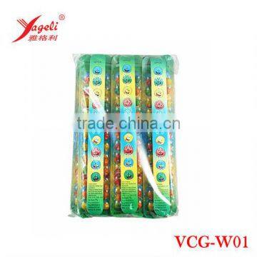 12ct Watermelon Chewing Round Gum Balls On Paper Ruler In Bag VCG-W01