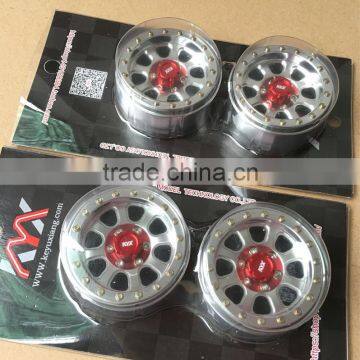 Billet Machined RC Car Size 1.9 Wheel Rims (4) for Rc Crawler Silver