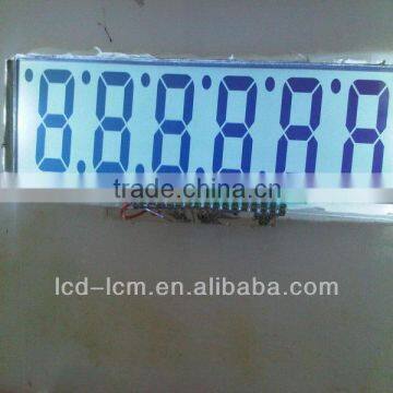 6 digit 7 segment lcd with white LED backlight