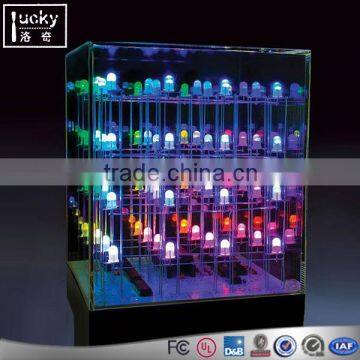 Large Acrylic Colorful LED light display case, Acrylic Led Display Box