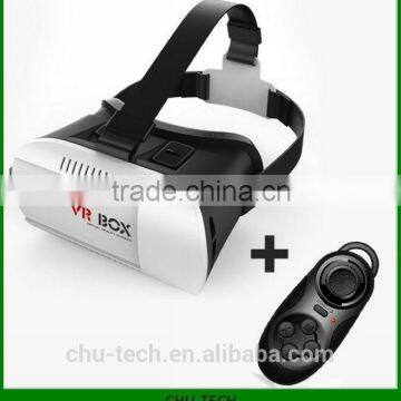 VR BOX White 3D Glasses Virtual Reality+Smart Bluetooth Wireless Mouse / Remote Control Gamepad For Smart Phones