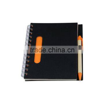 Ecologic Black Notebook with pen for Promotion