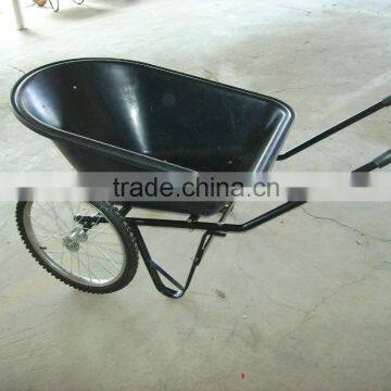 Big tray hand pull cart wheel barrow