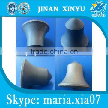 Cemeted carbide cap tips for road construction