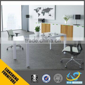 Special design modern White aluminum frame glass office desk