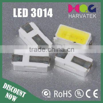 Harvatek good price 3.0x1.4x0.8mm 30mA warm white 3014 smd led specification