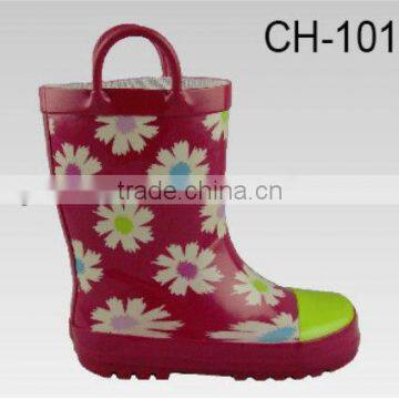 Little wonderful chrysanthemum flower pattern rain boot