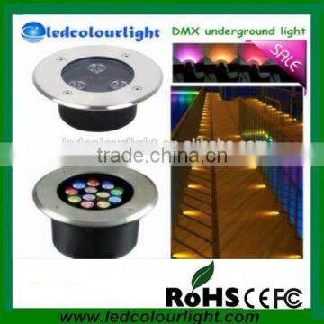 2016 NEW product 9w IP68 DMX 512 controller led buried light