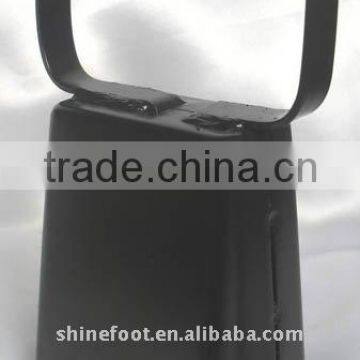 7inch large handled glossy white or black colorful rectangle cow bell A4-C016(E076)