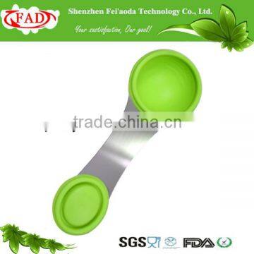 Eco-friendly Silicone measuring Spoon With Stainless Steel Handle