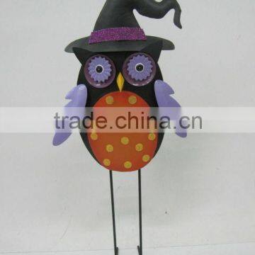 Halloween owl metal statues for halloween decoration