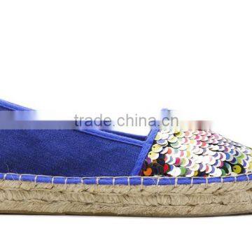 Colorful Sequins Platform Jute Sole Espadrilles Fancy Fashion Shoe Women Ladies Flat Loafer Shoes Espadrille 2016 photo-2